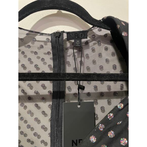 NBD Black and White Polka Dot Mini Dress - Picture 3 of 5